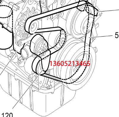 Fogler paver engine belt tensioner 2556806