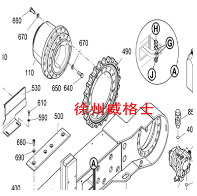Fogler paver walking motor, imported motor 2075253