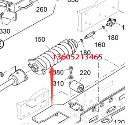 Fogler paver track tensioning equipment, also know