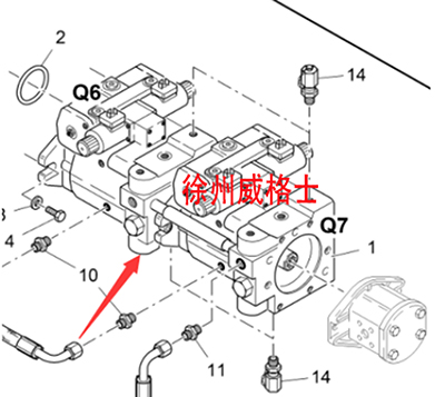Imported paver feeding and distribution pump part 