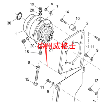 Imported paver scraper upper sprocket part number 