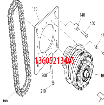 Paver scraper motor reducer, scraper reducer part 
