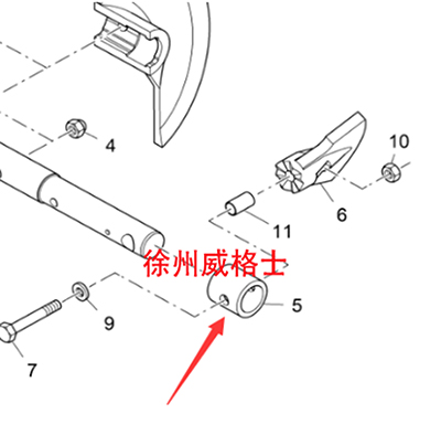 Imported paver shaft head sleeve part number 46173