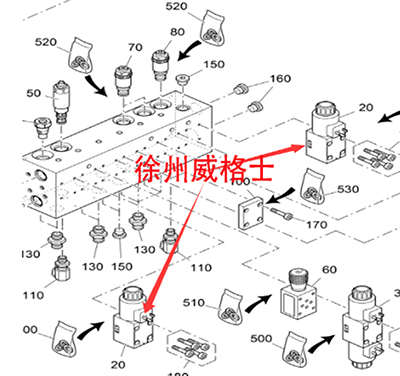 Imported paver accessories cylinder solenoid valve