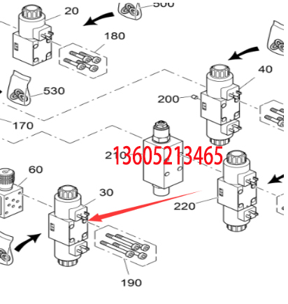 Imported paver spiral lift cylinder solenoid valve