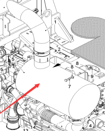 Road milling machine air filter assembly Part No. 