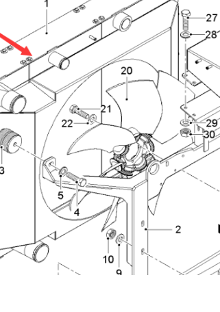 Milling unit closed radiator part No. 2324714