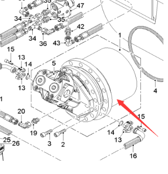 Milling machine milling drum reducer part number 2