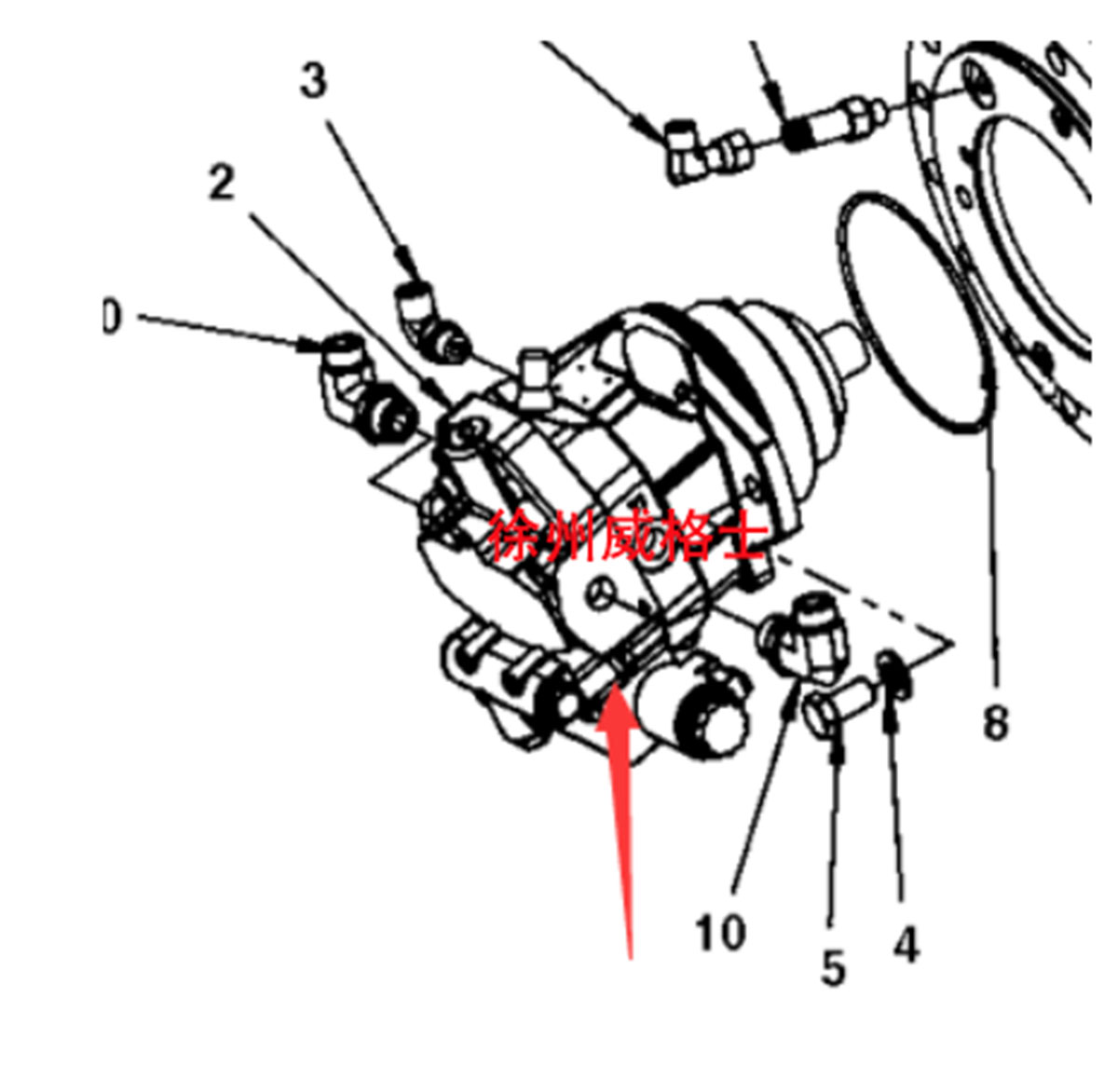 Danapak roller walking motor part number 390603
