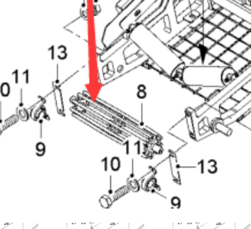 Milling machine secondary folding roller part numb