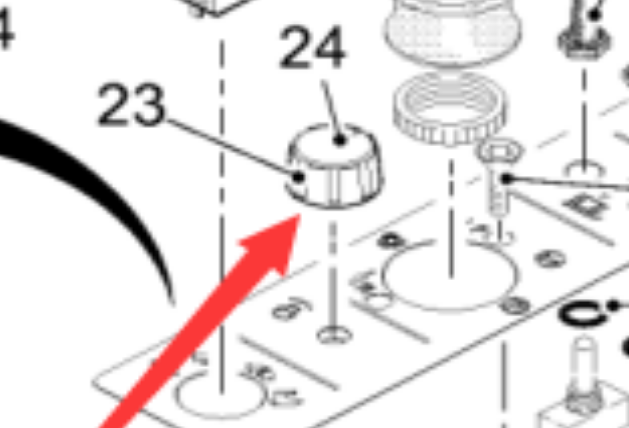 Milling machine control knob part number 193032