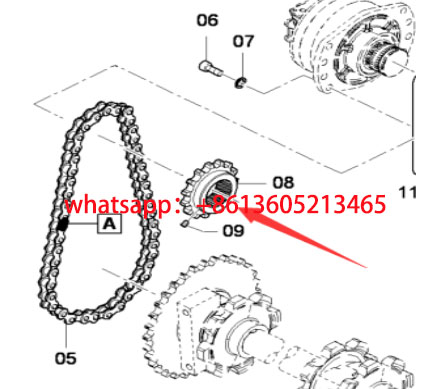 Danapak paver scraper sprocket part number 4812027