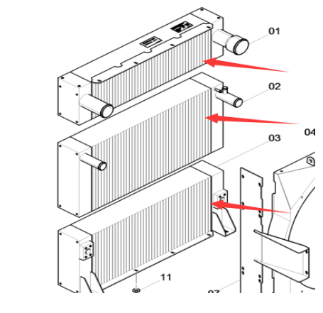 Danapak paver water tank radiator part number 4812