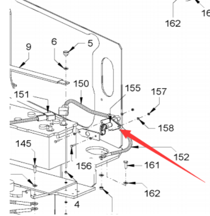 Milling machine battery switch part number 2272235