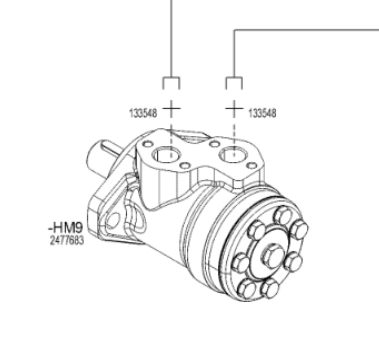 Milling machine milling drum rotating motor part n