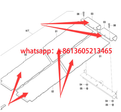 Danapak paver material conveying bottom plate 4812