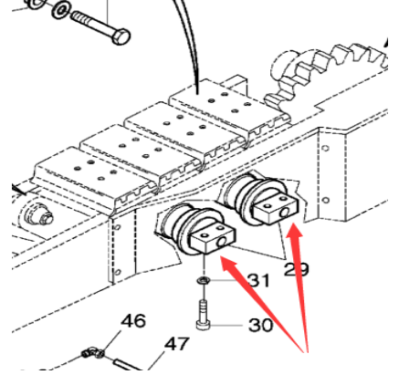 Danapak paver support wheel 952701522