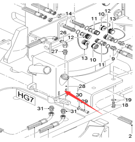 Milling machine manual pump Part number 2352751