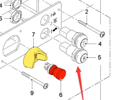 Milling machine 24V key Part No. 2100336
