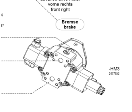 Milling machine travel motor Part number 2477652