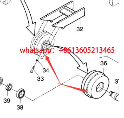 Danapak paver track walking leading wheel 75517260