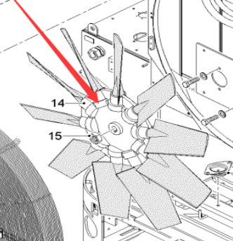 Milling machine fan part number 2628378