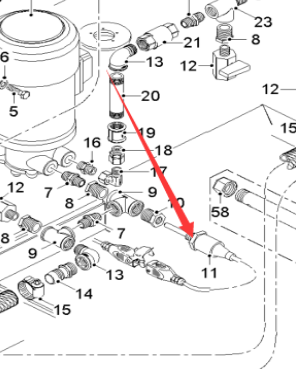 Milling machine coolant level switch part number 2