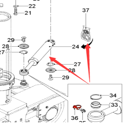 Milling machine steering cylinder repair kit Part 