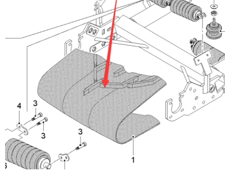 Milling machine feed belt support roll part number