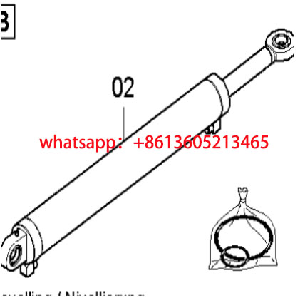 Danapak paver spiral lifting oil cylinder 48120275