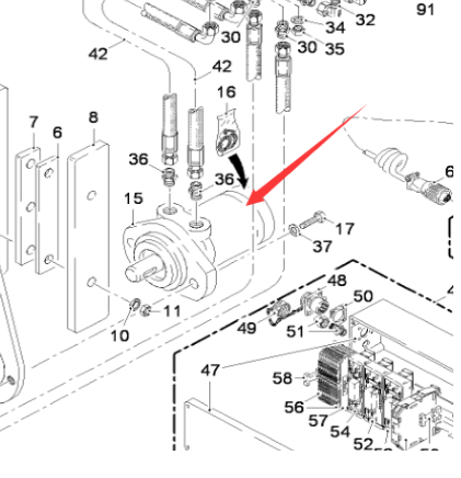 Milling machine hydraulic motor part number 1781