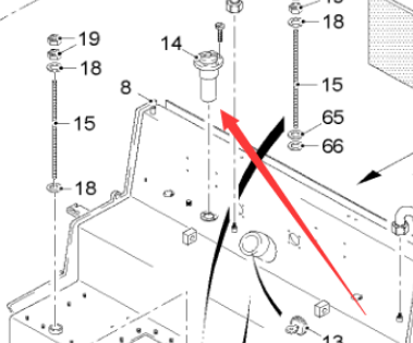Milling machine housing level sensor Part No. 1918