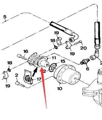 Milling machine front wheel travel motor Part numb