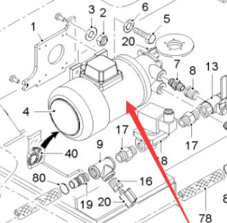 Milling machine sprinkler pump Part No. 2073216