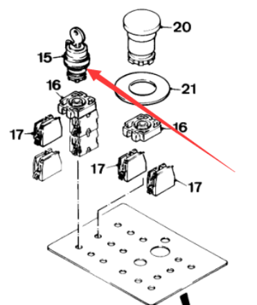 Milling machine key switch (| ignition switch) Par