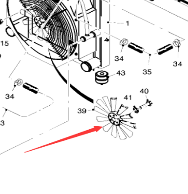 Milling machine engine fan blade part number 16090