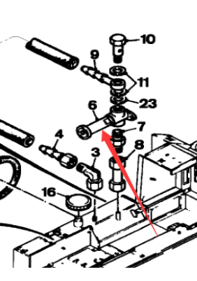 Milling machine diesel oil hand pump Part No. 7308