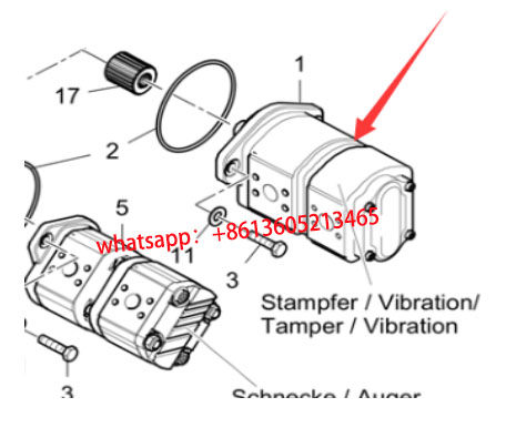 Paver Hammer Vibration Double Gear Pump 4812010022