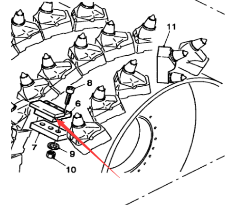 Milling machine throw plate base Part No. 77892