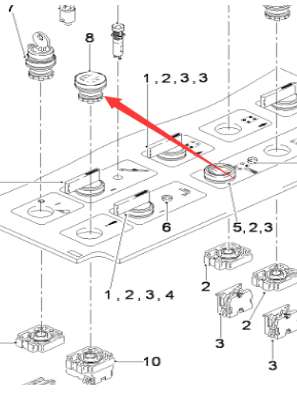 Milling machine front element part number 16637