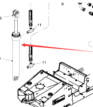 Milling machine ceiling lift cylinder repair packa
