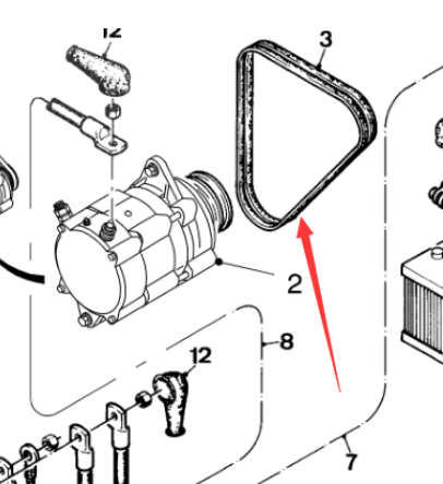 Milling machine generator belt part number 76903