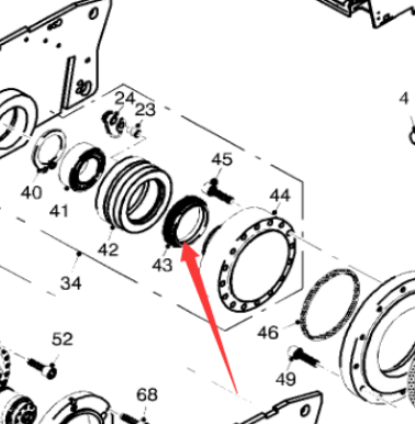 Milling machine axial seal part number 23355