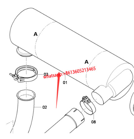 Laying machine muffler part number 4812037622