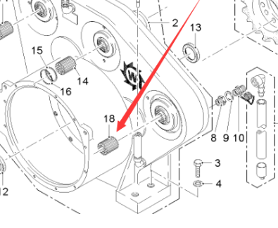Milling machine transfer box connecting shaft toot
