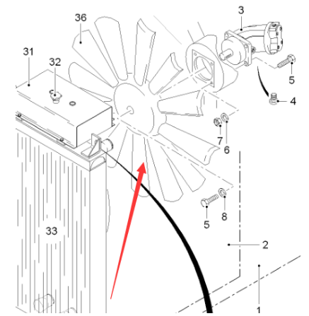 Milling machine cooling fan Part number 179907