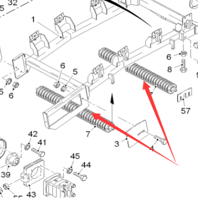 Milling machine primary straight roller part numbe