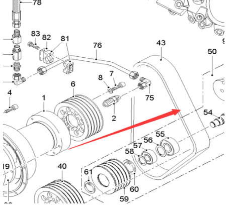 Milling machine milling drum drive belt part numbe