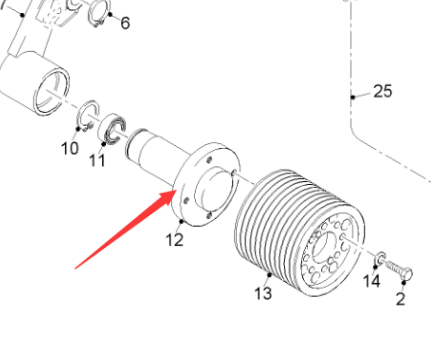  Milling machine milling drum drive belt part numb