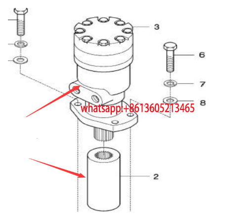 Danapak paver scraper motor 966066000